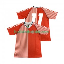 Danmark 11 1986 Retro Män Hemma Matchtröja Kortärmad