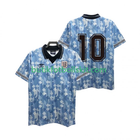 England 10 1990 Retro Män Tredje Matchtröja Kortärmad