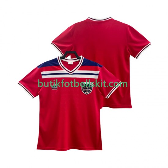England 1982 Retro Män Borta Matchtröja Kortärmad