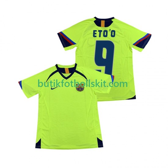 FC Barcelona ETOO 9 2005 Retro Män Borta Matchtröja 2006 Kortärmad