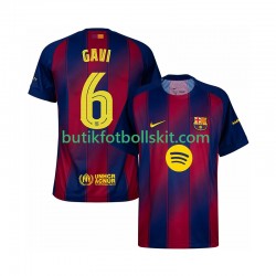 FC Barcelona Gavi 6 Champions League Män Hemma Matchtröja 2025/26 Kortärmad