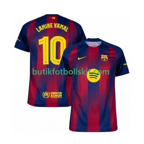 FC Barcelona Lamine Yamal 10 Champions League Män Hemma Matchtröja 2025/26 Kortärmad