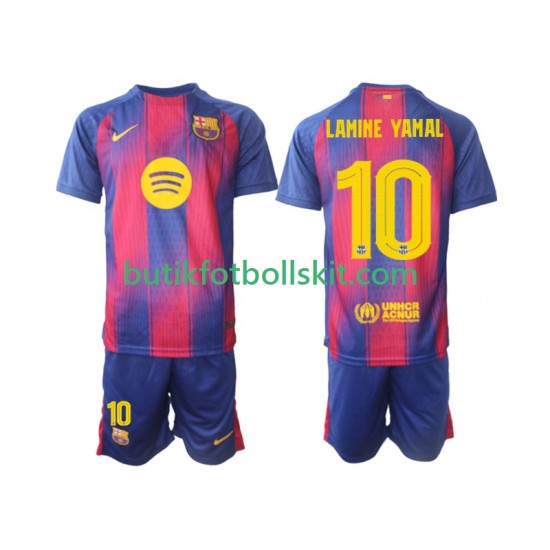 FC Barcelona Lamine Yamal 10 Champions League Barn Hemma Matchtröja 2025/26 Kortärmad
