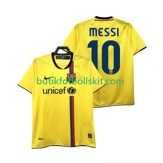 FC Barcelona Lionel Messi 10 2009 Retro Män Borta Matchtröja 2008 Kortärmad