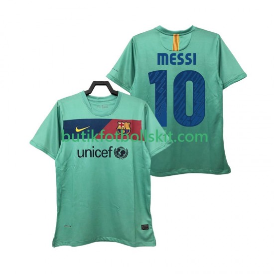 FC Barcelona Lionel Messi 10 Retro Män Borta Matchtröja 2011 2010 Kortärmad
