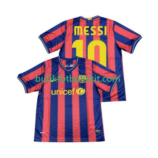 FC Barcelona Lionel Messi 10 2009 Retro Män Hemma Matchtröja 2010 Kortärmad