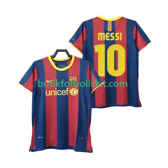 FC Barcelona Lionel Messi 10 Retro Män Hemma Matchtröja 2011 2010 Kortärmad