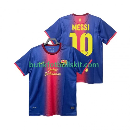 FC Barcelona Lionel Messi 10 2012 2013 Retro Män Hemma Matchtröja Kortärmad