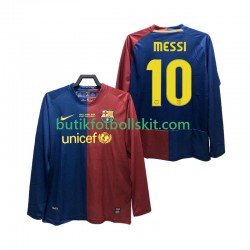 FC Barcelona Lionel Messi 10 Champions League 2009 Retro Män Hemma Matchtröja 2008 Långärmad
