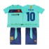 FC Barcelona Lionel Messi 10 Retro Barn Borta Matchtröja 2011 2010 Kortärmad
