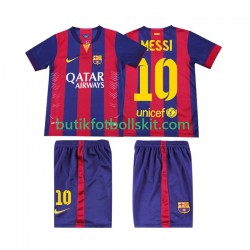 FC Barcelona Lionel Messi 10 2014 2015 Retro Barn Hemma Matchtröja Kortärmad