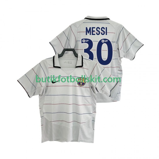 FC Barcelona Lionel Messi 30 2003 Retro Män Borta Matchtröja 2004 Kortärmad