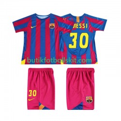 FC Barcelona Lionel Messi 30 Champions League 2005 Retro Barn Hemma Matchtröja 2006 Kortärmad