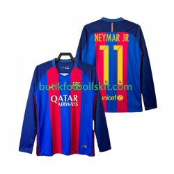 FC Barcelona Neymar JR 11 2016 2017 Retro Män Hemma Matchtröja Långärmad