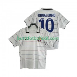 FC Barcelona RONALDINHO 10 2003 Retro Män Borta Matchtröja 2004 Kortärmad