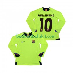 FC Barcelona RONALDINHO 10 2005 Retro Män Borta Matchtröja 2006 Långärmad