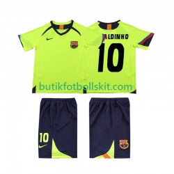FC Barcelona RONALDINHO 10 2005 Retro Barn Borta Matchtröja 2006 Kortärmad