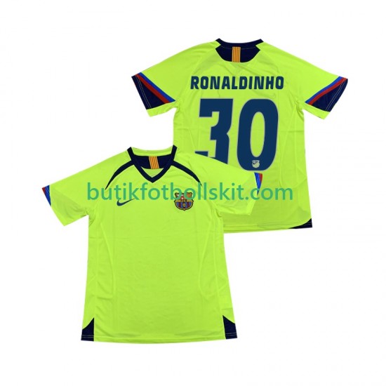 FC Barcelona RONALDINHO 30 2005 Retro Män Borta Matchtröja 2006 Kortärmad