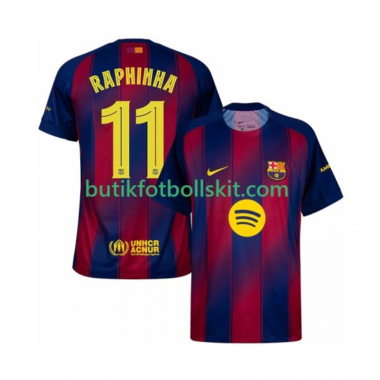 FC Barcelona Raphinha 11 Champions League Män Hemma Matchtröja 2025/26 Kortärmad
