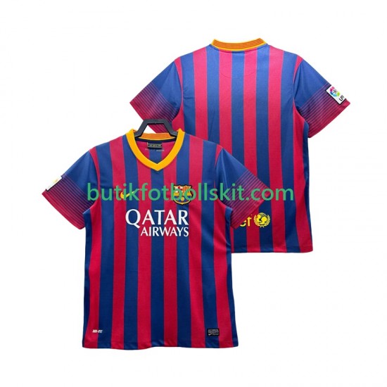 FC Barcelona 2013 2014 Retro Män Hemma Matchtröja Kortärmad