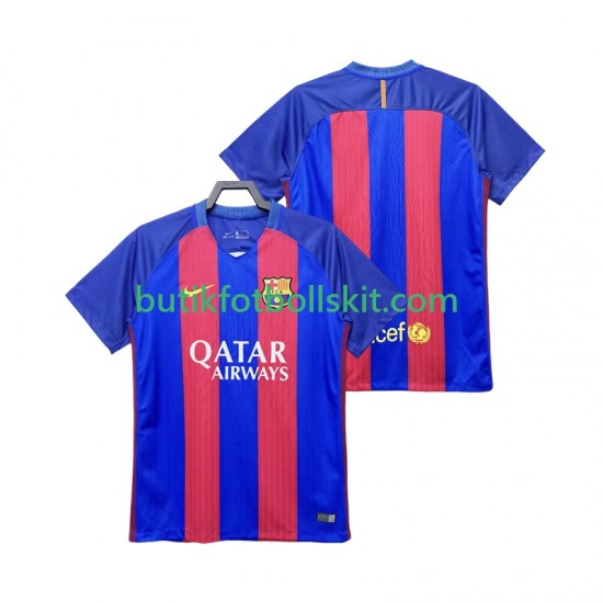 FC Barcelona 2016 2017 Retro Män Hemma Matchtröja Kortärmad