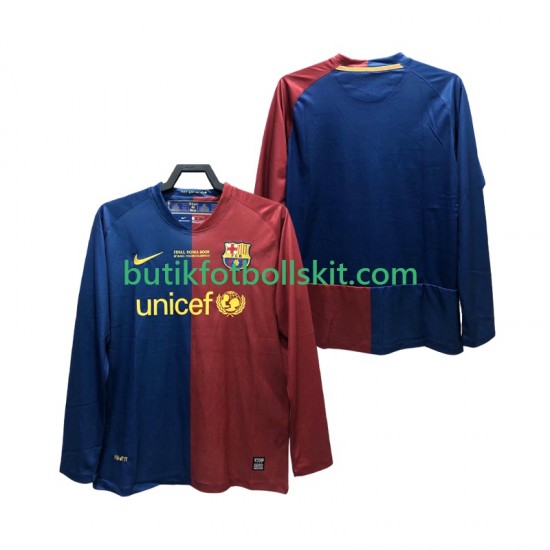 FC Barcelona Champions League 2009 Retro Män Hemma Matchtröja 2008 Långärmad