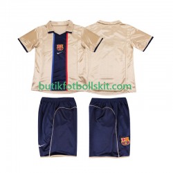 FC Barcelona 2001 Retro Barn Borta Matchtröja 2002 Kortärmad