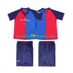 FC Barcelona 2000 Retro Barn Hemma Matchtröja 1999 Kortärmad