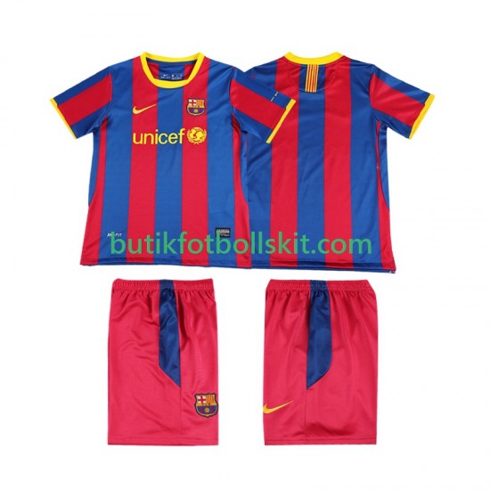 FC Barcelona Retro Barn Hemma Matchtröja 2011 2010 Kortärmad