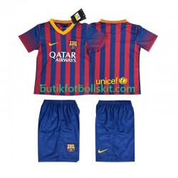 FC Barcelona 2013 2014 Retro Barn Hemma Matchtröja Kortärmad