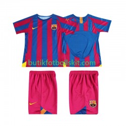 FC Barcelona Champions League 2005 Retro Barn Hemma Matchtröja 2006 Kortärmad