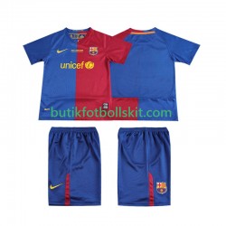 FC Barcelona Champions League 2009 Retro Barn Hemma Matchtröja 2008 Kortärmad