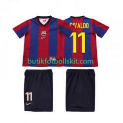 FC Barcelona Ronaldo 11 Retro Barn Hemma Matchtröja 1999 1998 Kortärmad