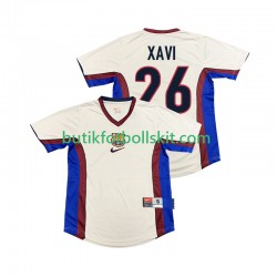 FC Barcelona XAVI 26 Retro Män Borta Matchtröja 1999 1998 Kortärmad