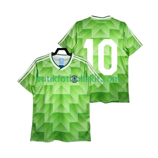 Tyskland 10 1990 Retro Män Borta Matchtröja Kortärmad