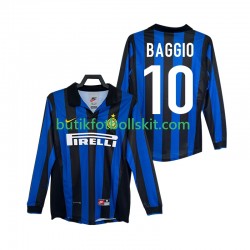 Inter Milan BAGGIO 10 Retro Män Hemma Matchtröja 1999 1998 Långärmad