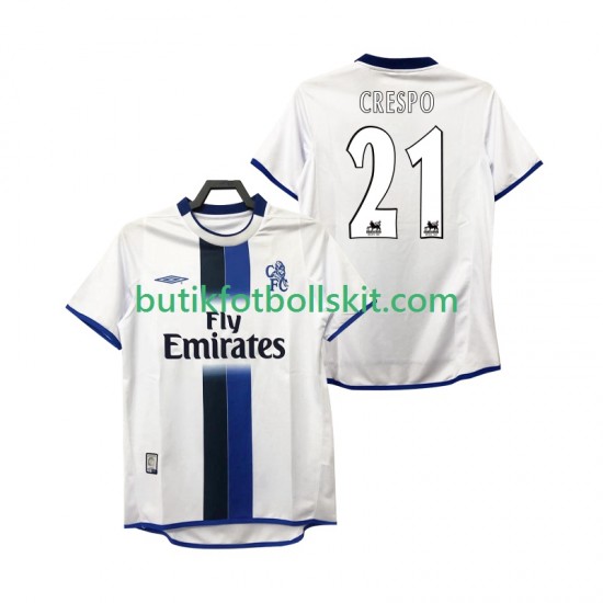 Inter Milan CRESPO 21 2003 Retro Män Borta Matchtröja 2004 Kortärmad