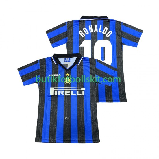 Inter Milan Ronaldo 10 1997 Retro Män Hemma Matchtröja 1998 Kortärmad