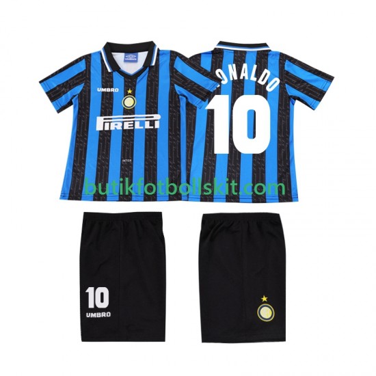 Inter Milan Ronaldo 10 1997 Retro Barn Hemma Matchtröja 1998 Kortärmad