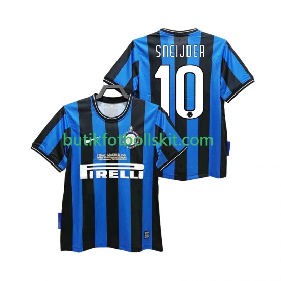 Inter Milan SNEIJDER 10 2009 Retro Män Hemma Matchtröja 2010 Kortärmad