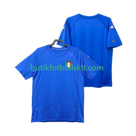 Italien 2000 Retro Män Hemma Matchtröja Kortärmad