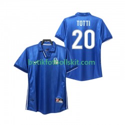 Italien Totti 20 Retro Män Hemma Matchtröja 1998 Kortärmad