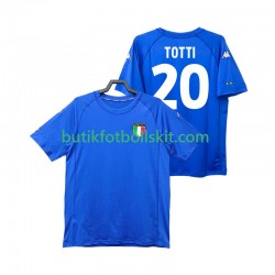 Italien Totti 20 2000 Retro Män Hemma Matchtröja Kortärmad