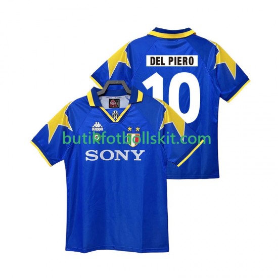 Juventus DEL PIERO 10 1995 1996 Retro Män Borta Matchtröja Kortärmad