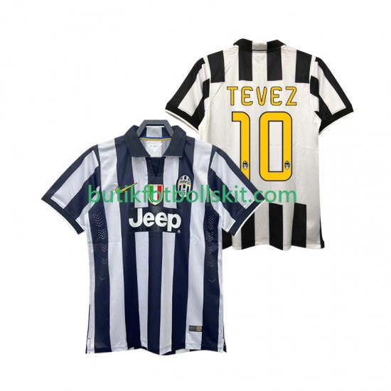 Juventus TEVEZ 10 2014 2015 Retro Män Hemma Matchtröja Kortärmad