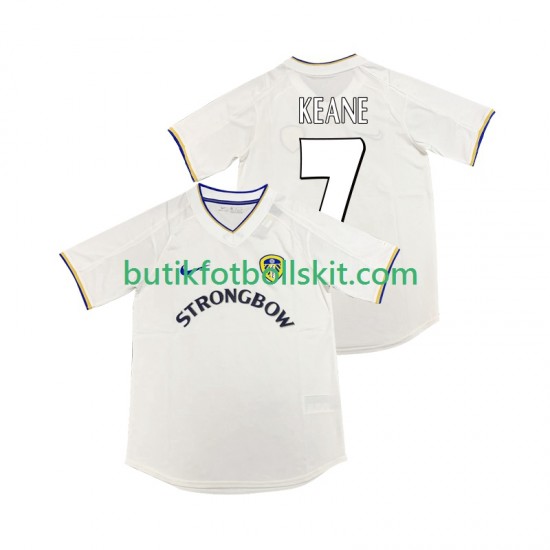 Leeds United KEANE 7 2000 2001 Retro Män Hemma Matchtröja Kortärmad