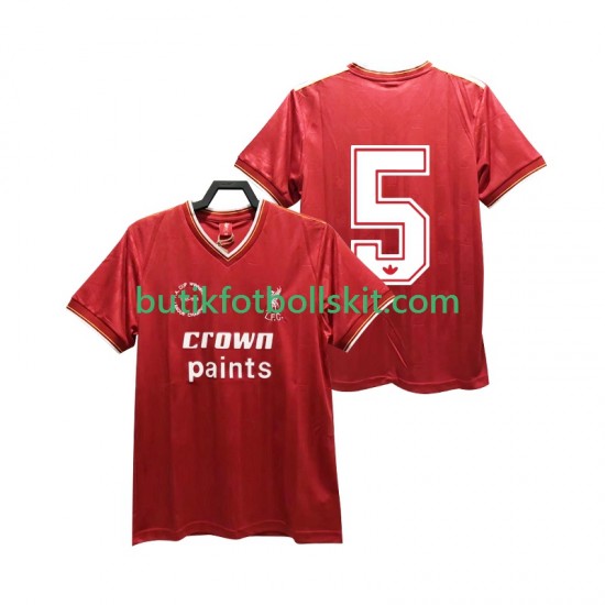 Liverpool 5 1985 1986 Retro Män Hemma Matchtröja Kortärmad