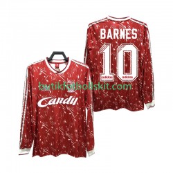 Liverpool BARNES 10 1989 1991 Retro Män Hemma Matchtröja Långärmad