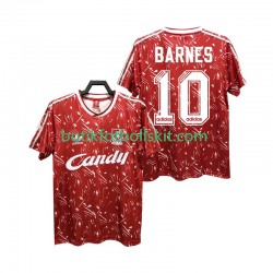Liverpool BARNES 10 1989 1991 Retro Män Hemma Matchtröja Kortärmad
