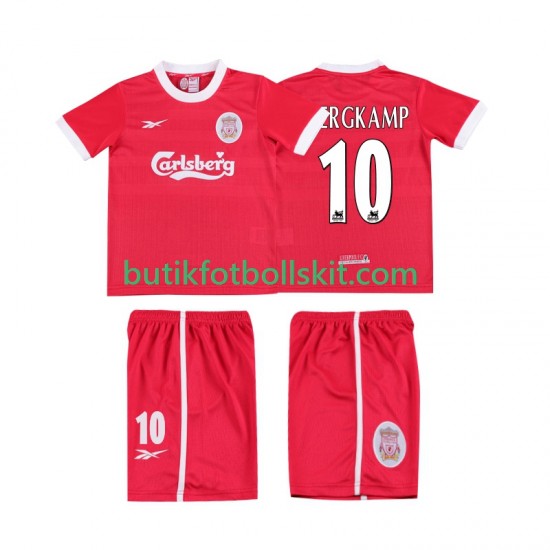 Liverpool BERGKAMP 10 LWP 1997 Retro Barn Hemma Matchtröja 1998 Kortärmad